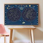 - Discovery Sticker Poster - Skymap Glow In The Dark