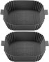 Air Fryer Liners Reusable-silicone Air Fryer Liner Accessories Square 2PCS Air Fryer Liners Square Silicone Air Fryer Basket Pot