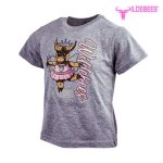 Girls Loslit Ballerina Tee - Grey - 13 14
