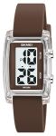 Gosasa Fashion Women's Men's Digital Watch Unisex Big Numbers Dial Rectangular Face Waterproof Silicone Strap LED Watches A Tran