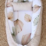 Baby Nest Baby Sleeping Pod Watercolor Touch Of Leaf Set Neutral