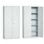 Steel Swing Door Inner Handle Filing Cabinet Storage Cupboard Locker - Light Grey