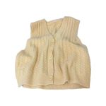 Women's Solid V-neck Sweater Vest - Knitting Elegant Pullover Casual All-match Single Breasted Daily Top