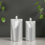 50pcs Disposable Pure Aluminum Self-standing Suction Bag Juice Drink Storage Bag Liquid Dispenser Bag Thickened Milk Tea Bag Liquid Packaging Supplies