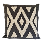 Charcoal Punch Needle Ndebele 2 Scatter Cover - 60CM X 60CM