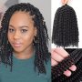 20.32 Cm Spring Twist Hair Extensions 1 Pack Spring Twist Crochet Hair Extensions For Butterfly Locs Soft Locs Bomb Twist Short Fluffy Crochet Braids