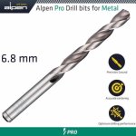 Alpen Pro Hss Drill Din 338 Rn 135 With Split Point 6.8MM Bulk