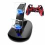 Certainpl Charging Dock Stand For PS4 Controller LED Indicator Black