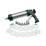 Ashcomonline Stainless Steel Manual Cookie Press And Icing Maker Machine Gun Stainless Steel Cake Server