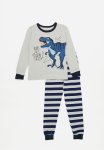 PoP Candy Striped Pj Set-grey & Blue