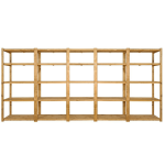 5 Bay Diy Wooden Shelving With 5 Levels Of Shelves 2.1M High - 600MM Deep