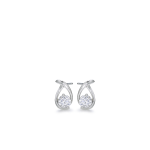 Sterling Silver Cubic Zirconia Twist Solitaire Studs