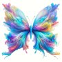 Vibrant Butterfly Heat Transfer Vinyl Decal - Multicolor DIY Iron-On Patch For T-Shirts Jeans Masks Backpacks & Apparel Accessories