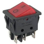 Rocker On-on Red Light 220VAC