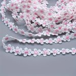 1PC Daisy-inspired Lace Trim 0.55-INCH Wide Multicolor Water Soluble Diy Craft & Sewing Decorations For Headwear Curtains & Skir