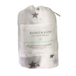 Bamboo organic Cotton Muslin Swaddle Blanket Set Grey