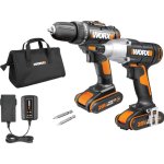 Drill Driver Combo 20V WX101.9 & WX291.9 2 X 2 0AH Batteries & Std Charger