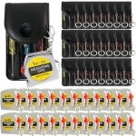 48 Pcs MINI Screwdriver Keychain Tape Measure Keychains Set Keychain Tape Measure MINI Screwdrivers In Pouch Keychain For Birthd