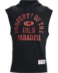 Men's Project Rock Charged Cotton Fleece Sleeveless Hoodie - Black XL