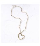 Twist Chain Heart Necklace - Gold Free
