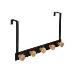 5 Hook Coat Hanger Black
