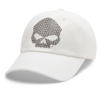 Women’s Willie G Bling Skull Ballcap – Cloud Dancer