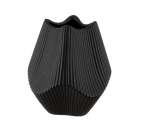 Vase Lamellen Ceramics Black 18CM