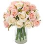 24 Piece Artificial Champagne Rose Bouquets
