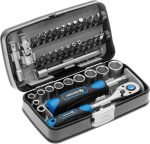 Technik - Tool Set I Socket Spanner Bits And Equipment 1 4 Inch I Alloy Chrome Vanadium Steel I Drop Forged I Ratchet Mechanism