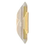 Cocoon LED Clear Acrylic Wall Light - Satin Gold - Large