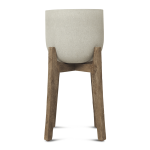 @home Planter Ficonstone Rough Cement Acacia Wood Stand 64.5X42CM