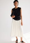 Draped Satin Top - Black