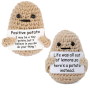 2 Pack MINI Funny Positive Dinosaur Cheer Up Gift Toy Knitted Crochet Decor