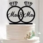 Mr Mrs Ring Cake Topper