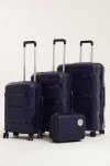 Mooistar 4 Piece Luxury Hard Shell Luggage Set Navy