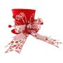Candy Cane Christmas Tree Topper Hat Red Tree Topper Hat With Candy Bows