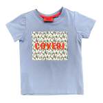 Coveri Boys T-Shirt In Grey Blue - Blue 9 To 10