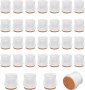 Anti-slip Silicone Chair Leg Floor Protectors With Felt Bottom - 32 Pack Table Legs