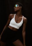 Drymove Medium Support Sports Bra - White
