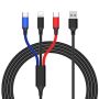 Black 3-IN-1 USB Charging Cable