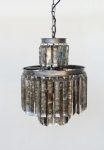 3-TIER Antique Silver Glass Pendant – 56X36CM