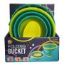 Beach Buckets - Collapsible Silicone Bucket With Shovels - Set Of 2