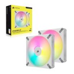Af Elite Series AF140 Rgb Elite White 140MM Fluid Dynamic Rgb Fan With Airguide Dual Pack With Lighting Node CORE-CO-9050160-WW
