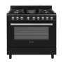 Elba Essential 90CM 4 Burner 2 Electric Gas/electric Stove BLACK-96CL727B