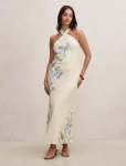Tabitha Halter Neck Midi Dress - 16 Light Halifax Floral