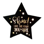 Star Nightlight - Light Up Wooden Star Shaped Light Box 27CM