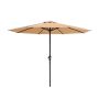 2.7M Outdoor Garden Beach Umbrella With Aluminum Center Pole - Light Brown