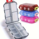 1PC Pill Case Portable Small Weekly Travel Pill Organizer Portable Pocket Pill Box Dispenser For Purse Vitamin Fish Oil Compartm