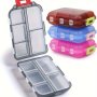 1pc Pill Case Portable Small Weekly Travel Pill Organizer Portable Pocket Pill Box Dispenser For Purse Vitamin Fish Oil Compartments Container Medicine Box