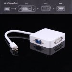 New 3 IN1 MINI Displayport Thunderbolt To HDMI Dvi Vga Adapter For Apple Macbook Pro Air Imac MINI